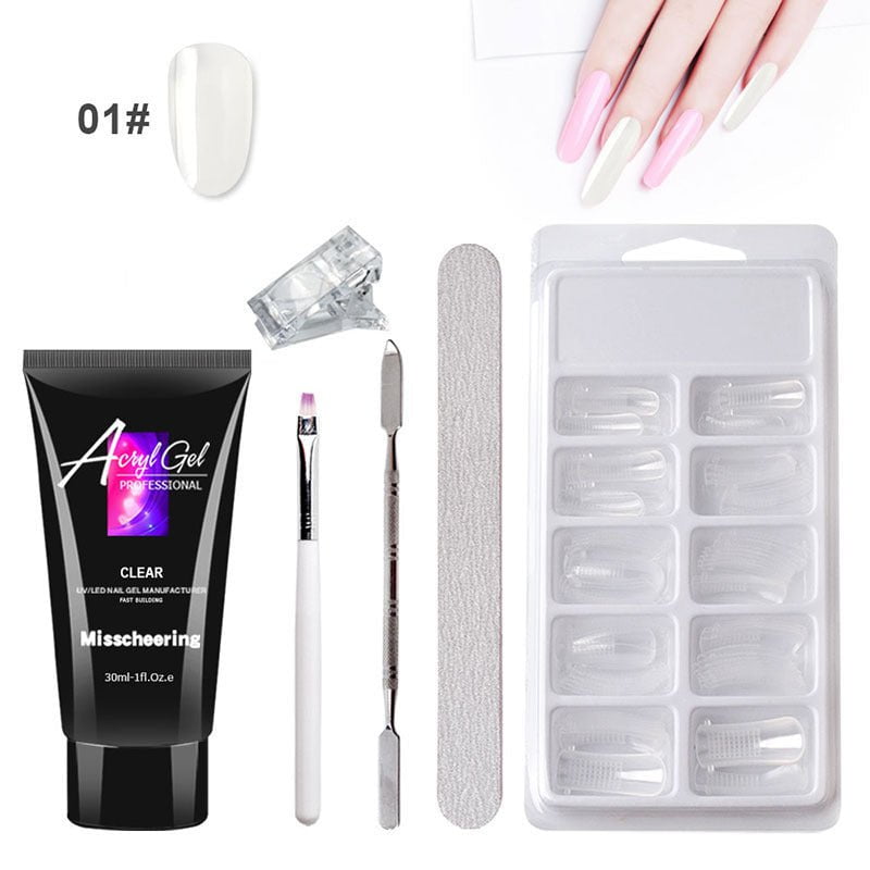 STORAZONE Makeup 1 Color Painless Extension Gel Nail Art Without Paper Holder Quick Model Painless Crystal Gel Set