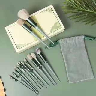 STORAZONE Makeup 13 Green Boxed 13Pcs Makeup Brush Set Make Up Concealer Brush Blush Powder Brush Eye Shadow Highlighter Foundation Brush Cosmetic Beauty Tools