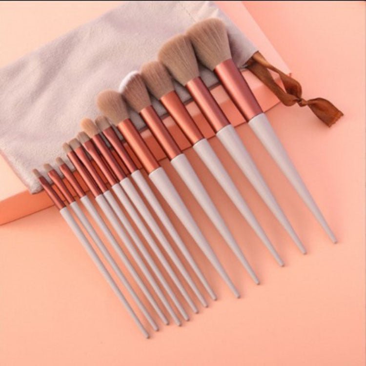 STORAZONE Makeup 13coffee OPP Bags 13Pcs Makeup Brush Set Make Up Concealer Brush Blush Powder Brush Eye Shadow Highlighter Foundation Brush Cosmetic Beauty Tools