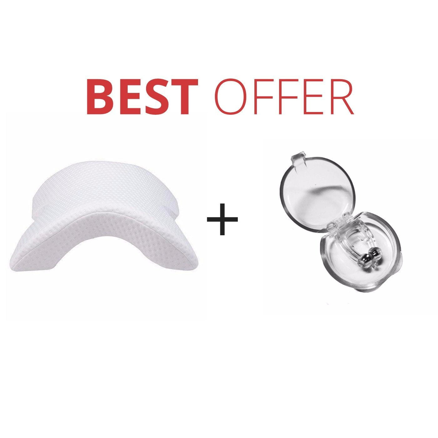 STORAZONE Makeup 1pc+pillow Silicone Magnetic Anti Snore Stop Snoring Nose Clip Sleep Tray Sleeping Aid Apnea Guard Night Device
