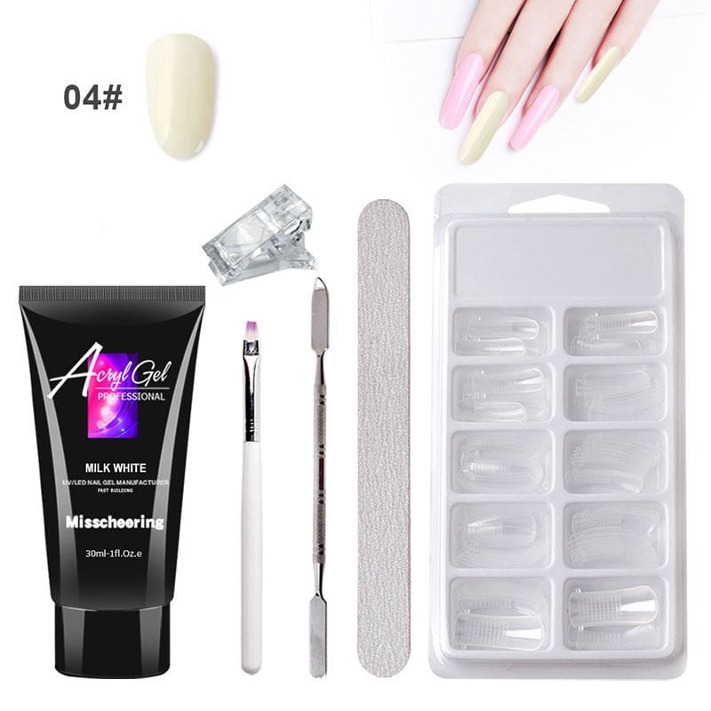 STORAZONE Makeup 4 Color Painless Extension Gel Nail Art Without Paper Holder Quick Model Painless Crystal Gel Set