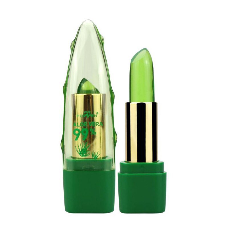 STORAZONE Makeup Aloe Vera Gel Color Changing Lipstick Gloss  Moisturizer Anti-drying Desalination Fine-grain Lip Blam Care