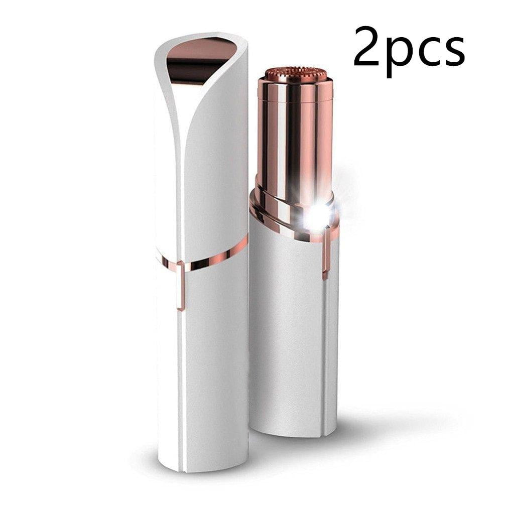 STORAZONE Makeup Battery white2pcs Ladies Electric Mini Hair Removal Machine Lipstick Shaver Eyebrow Trimmer