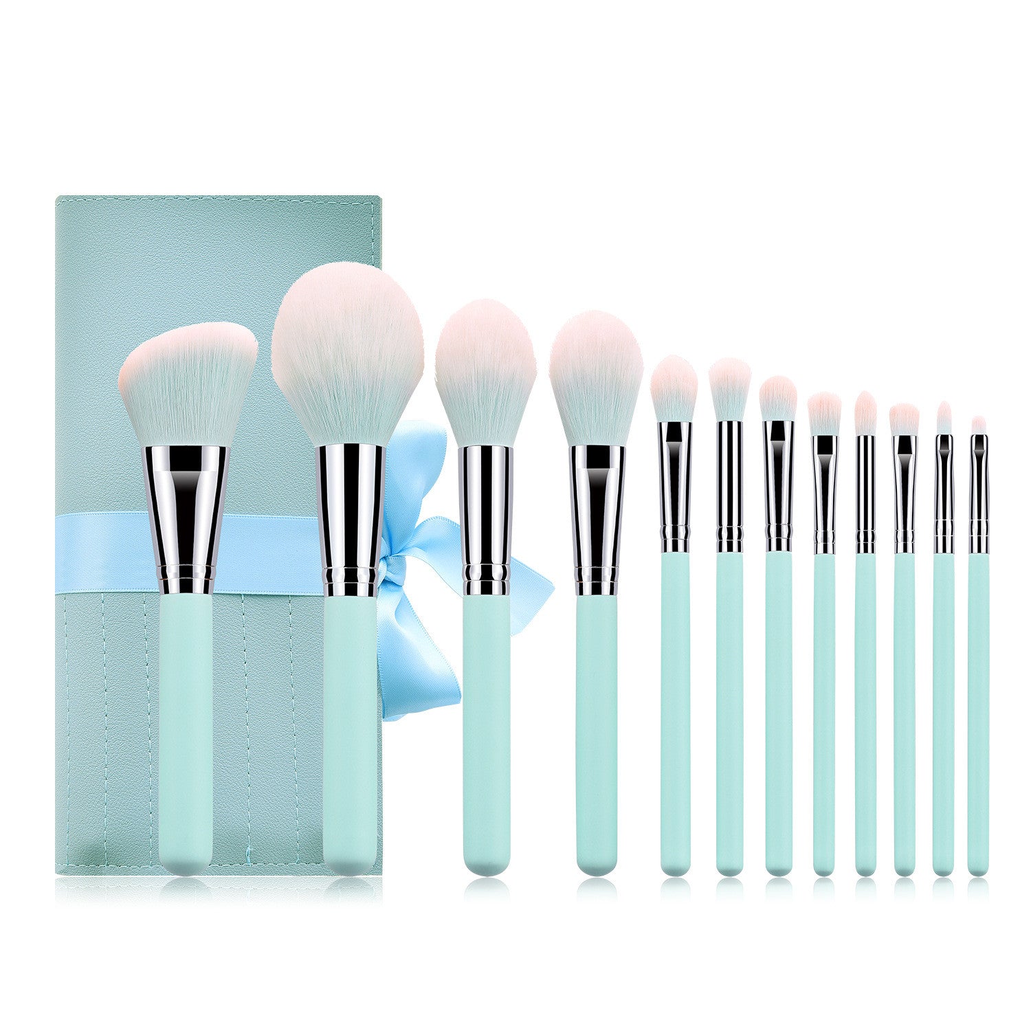 STORAZONE Makeup Blue / With box 12 light blue makeup brushes