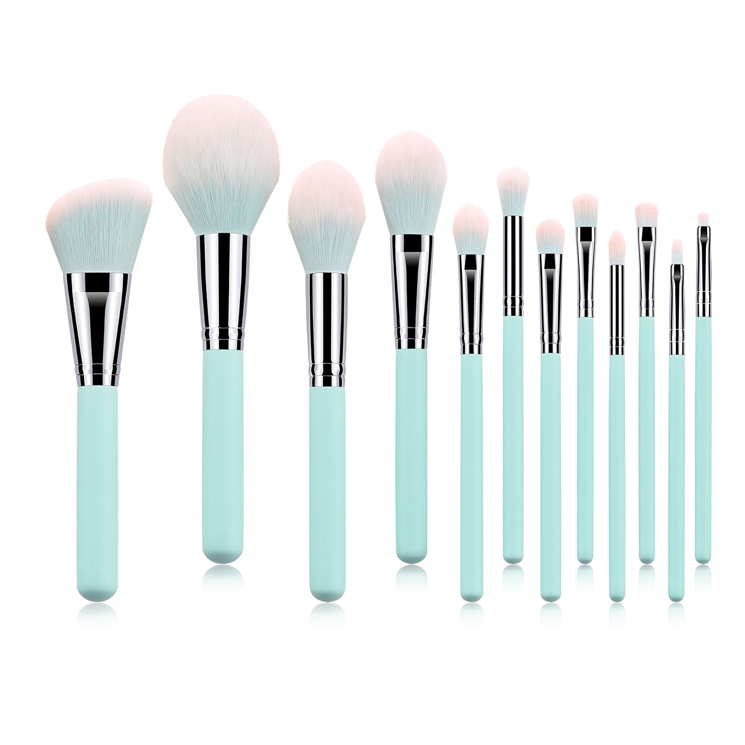 STORAZONE Makeup Blue / Without box 12 light blue makeup brushes