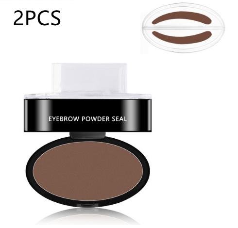 STORAZONE Makeup Brown / Curved Shape Stamp 2CPS Eyebrow Powder Stamp Tint Stencil Kit Cosmetics Professional Makeup Waterproof Eye Brow Stamp Lift Eyebrow Enhancers Stencil Kit