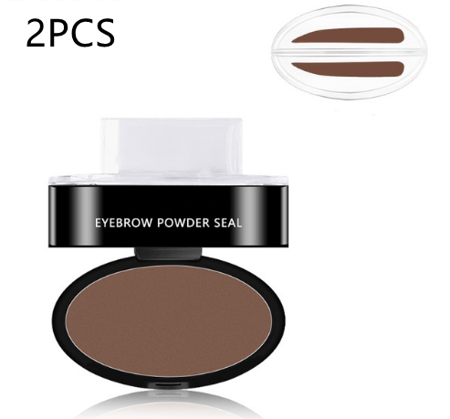 STORAZONE Makeup Brown / Straight Shape Stamp 2PCS Eyebrow Powder Stamp Tint Stencil Kit Cosmetics Professional Makeup Waterproof Eye Brow Stamp Lift Eyebrow Enhancers Stencil Kit