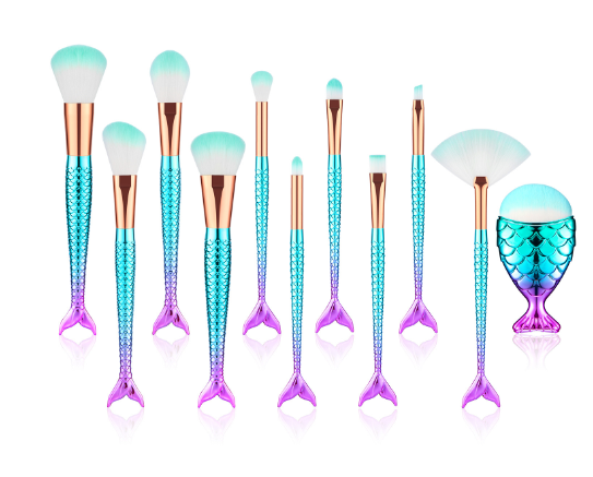 STORAZONE Makeup default Mermaid Shaped Makeup Brushes