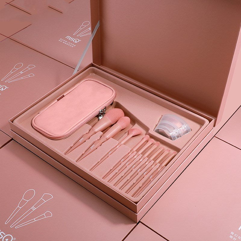 STORAZONE Makeup Gift box version pink Makeup Set Brush Eye Shadow Brush Foundation Brush Full Set of Makeup Tools