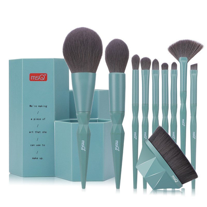 STORAZONE Makeup Green brush and bucket Makeup Set Brush Eye Shadow Brush Foundation Brush Full Set of Makeup Tools