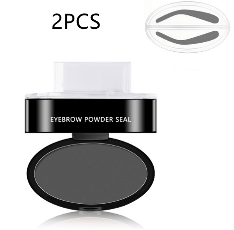 STORAZONE Makeup Grey / Arch Shape Stamp 2PCS Eyebrow Powder Stamp Tint Stencil Kit Cosmetics Professional Makeup Waterproof Eye Brow Stamp Lift Eyebrow Enhancers Stencil Kit