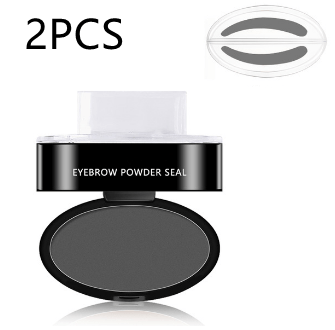 STORAZONE Makeup Grey / Curved Shape Stamp 2PCS Eyebrow Powder Stamp Tint Stencil Kit Cosmetics Professional Makeup Waterproof Eye Brow Stamp Lift Eyebrow Enhancers Stencil Kit