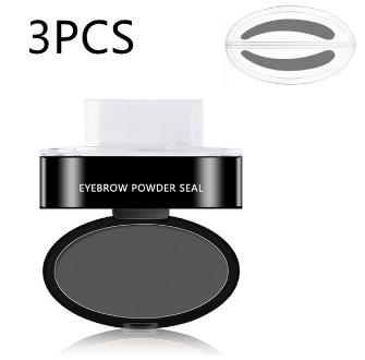 STORAZONE Makeup Grey / Curved Shape Stamp 3PCS Eyebrow Powder Stamp Tint Stencil Kit Cosmetics Professional Makeup Waterproof Eye Brow Stamp Lift Eyebrow Enhancers Stencil Kit