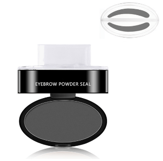 STORAZONE Makeup Grey / Curved Shape Stamp Eyebrow Powder Stamp Tint Stencil Kit Cosmetics Professional Makeup Waterproof Eye Brow Stamp Lift Eyebrow Enhancers Stencil Kit