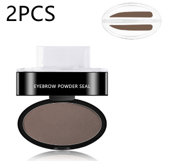 STORAZONE Makeup Light brown / Straight Shape Stamp2PCS Eyebrow Powder Stamp Tint Stencil Kit Cosmetics Professional Makeup Waterproof Eye Brow Stamp Lift Eyebrow Enhancers Stencil Kit