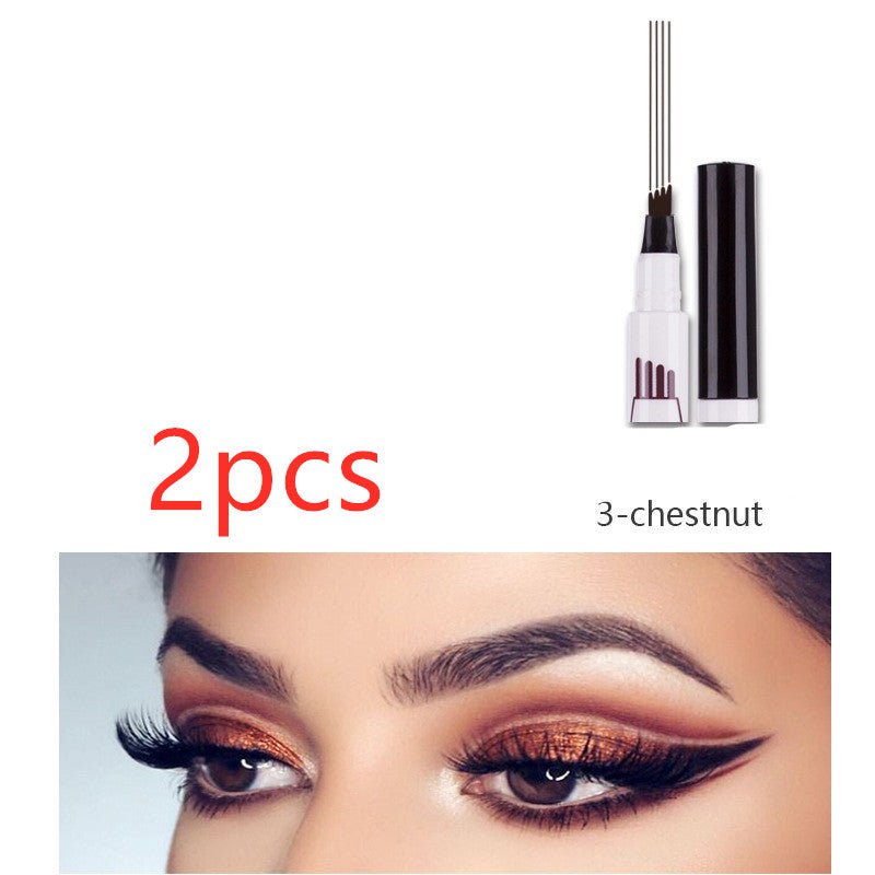 STORAZONE Makeup Maroon2pcs Four-pointed eyebrow pencil