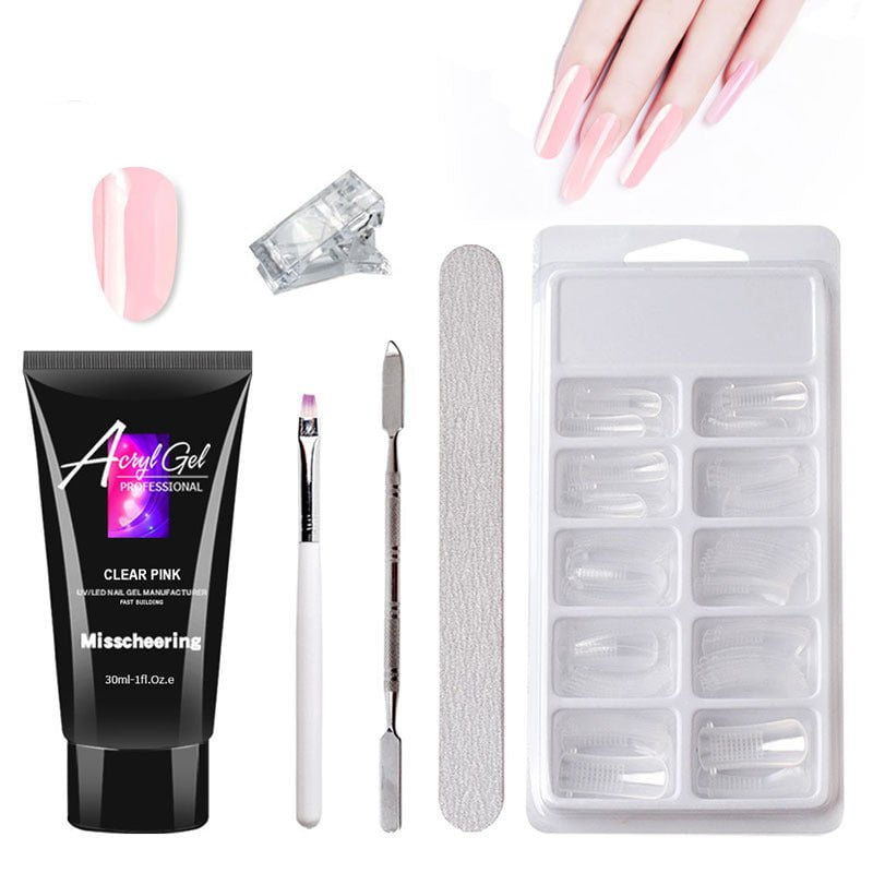 STORAZONE Makeup Painless Extension Gel Nail Art Without Paper Holder Quick Model Painless Crystal Gel Set