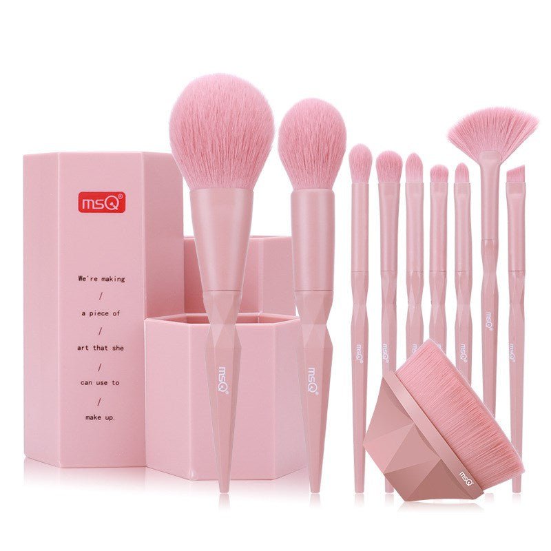 STORAZONE Makeup Pink and bucket Makeup Set Brush Eye Shadow Brush Foundation Brush Full Set of Makeup Tools