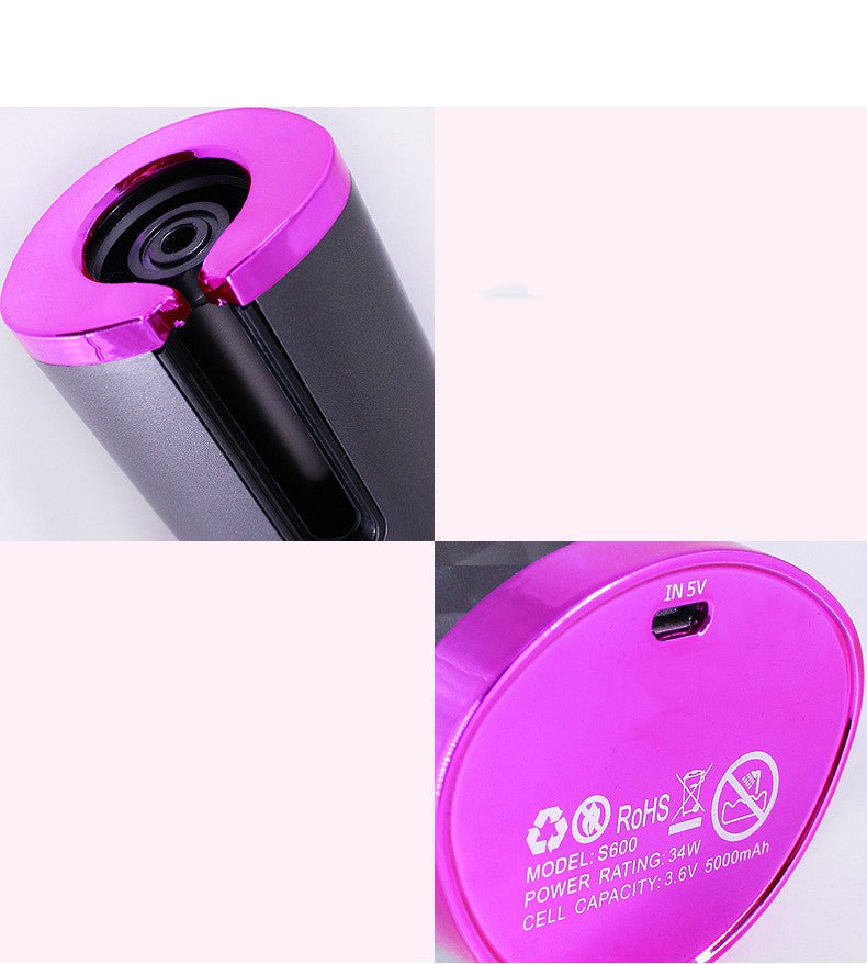 STORAZONE Makeup Rechargeable Automatic Hair Curler Women Portable Hair Curling Iron LCD Display Ceramic Curly Rotating Curling Wave Styer