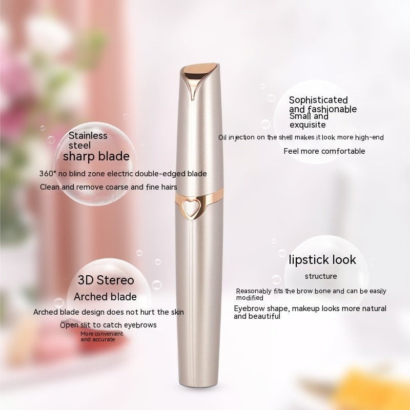 STORAZONE Makeup Rechargeable Champagne Gold / USB Electric Eyebrow Razor USB Charging