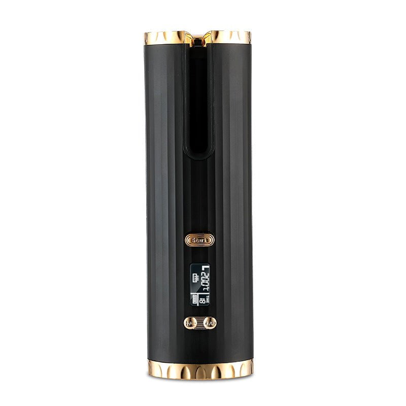STORAZONE Makeup Striped black / USB Rechargeable Automatic Hair Curler Women Portable Hair Curling Iron LCD Display Ceramic Curly Rotating Curling Wave Styer