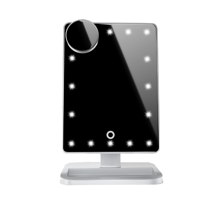 STORAZONE Makeup White Touch Screen Makeup Mirror With 20 LED Light Bluetooth Music Speaker 10X Magnifying Mirrors Lights