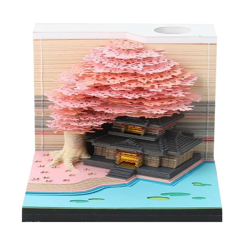 Storazone Marriage tree / CHINA Omoshiroi Magic Castle 3D Notepad 2024 Calendar Memo Pad Block Notes Hary Design Note Paper Stationery Accessories Novelty Gift