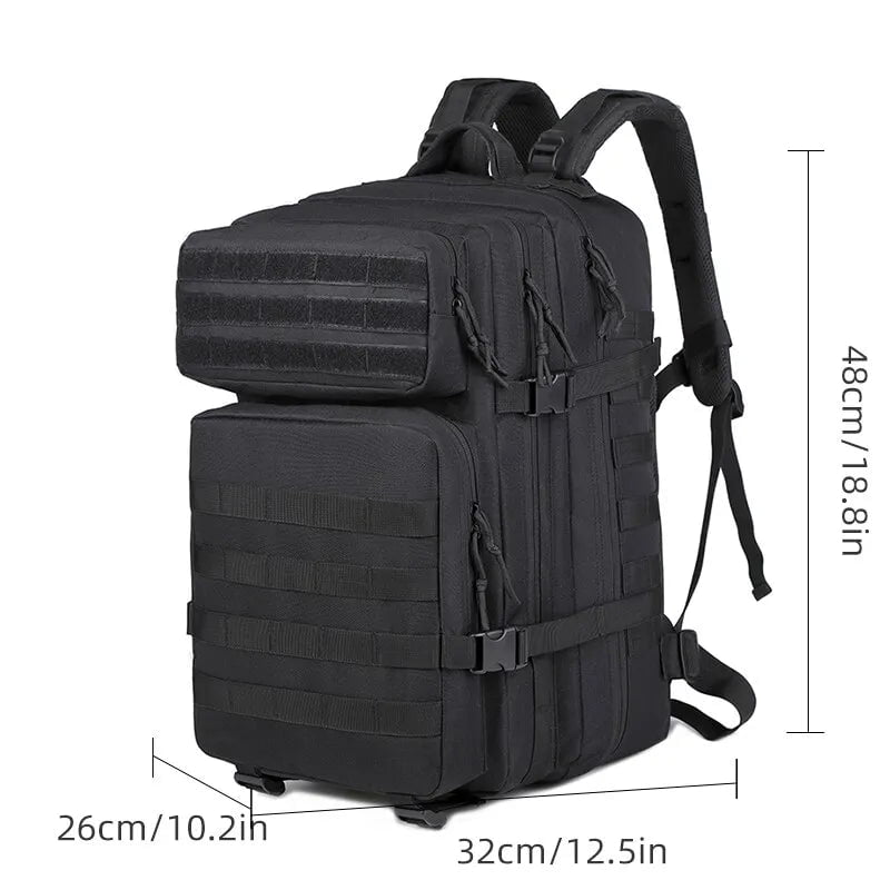 Storazone Men Army Military Tactical Backpack 900D Polyester 45L 3P Softback Outdoor Waterproof Rucksack Hiking Camping Hunting Bags