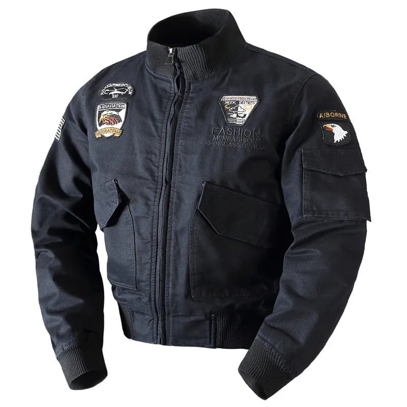 Storazone Men Bomber Jackets Air Force Jaquetas Slim Fit Jackets Casual Coats Good Quality Male Cotton Stand Collar Outerwear Coats 4XL