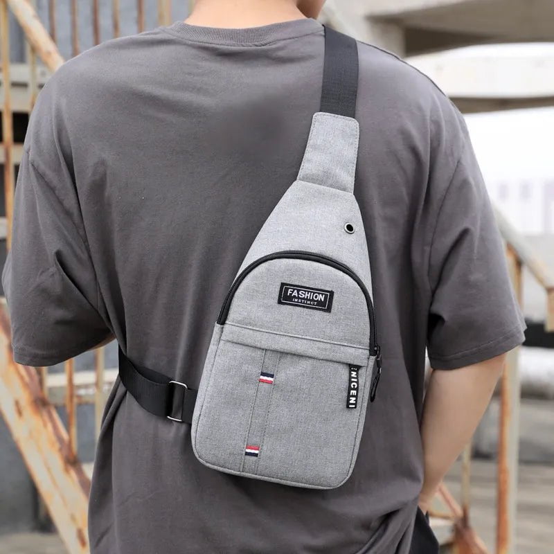 Storazone Men Fashion Multifunction Shoulder Bag Crossbody Bag On Shoulder Travel Sling Bag Pack Messenger Pack Chest Bag For Male