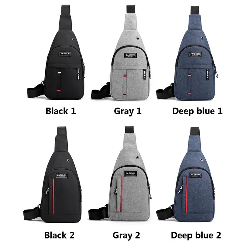 Storazone Men Fashion Multifunction Shoulder Bag Crossbody Bag On Shoulder Travel Sling Bag Pack Messenger Pack Chest Bag For Male