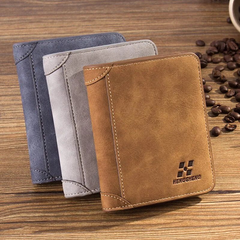 Storazone Men Foldable Leather Wallet Credit Card Holder Fashion Casual Nursing Leather Wallet Trendy Wallet