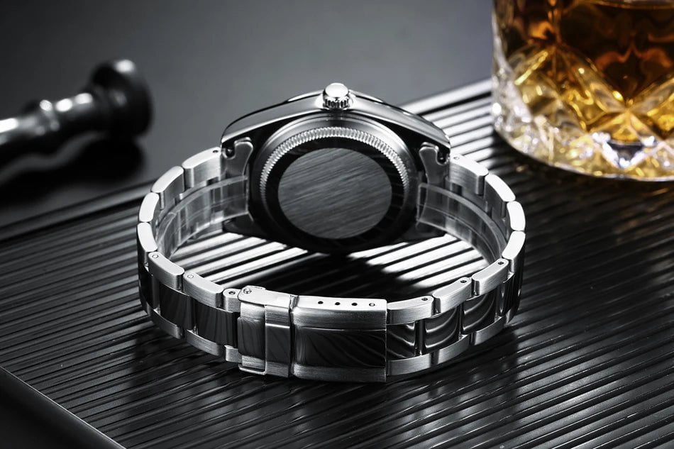 Storazone Men New Automatic Self Wind Mechanical Stainless Steel Luxury Red Yellow Sky Blue Green Colorful Rainbow Dial 41mm Fashion Watch