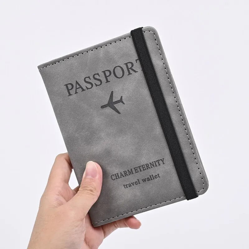 Storazone Men PU Leather Wallet Travel Passport Purse Card Male Travel Accessories Hand Carry Passport Business Cards Holder Wallet