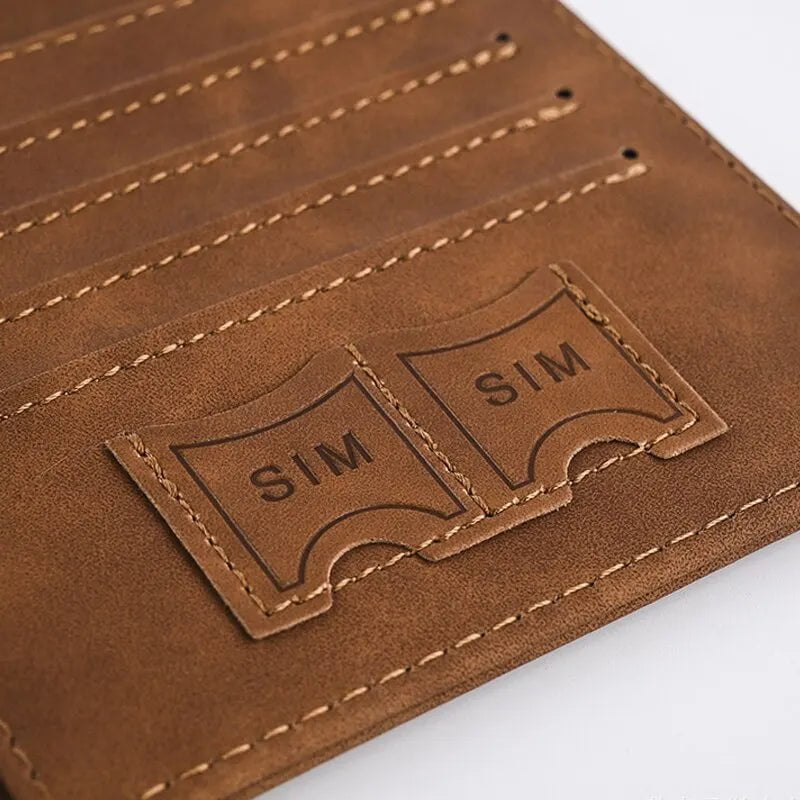 Storazone Men PU Leather Wallet Travel Passport Purse Card Male Travel Accessories Hand Carry Passport Business Cards Holder Wallet
