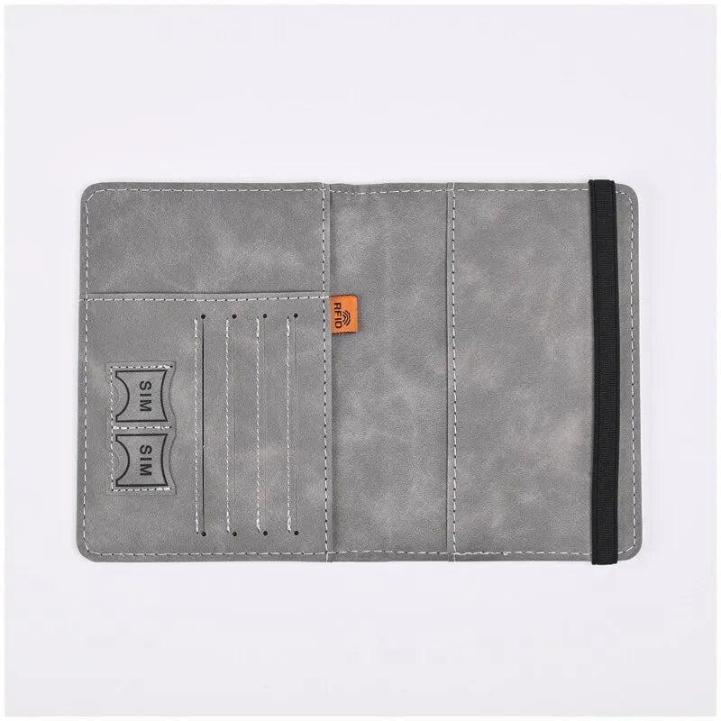 Storazone Men PU Leather Wallet Travel Passport Purse Card Male Travel Accessories Hand Carry Passport Business Cards Holder Wallet