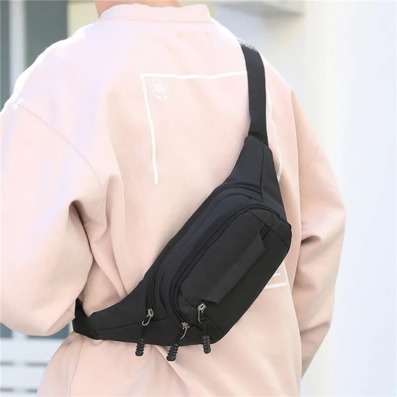 Storazone Men's Breast Package Waterproof Outdoor Sports Bag Canvas Pouch Korean-style Waist Bag Fanny Pouch Crossbody Male Banana Bag