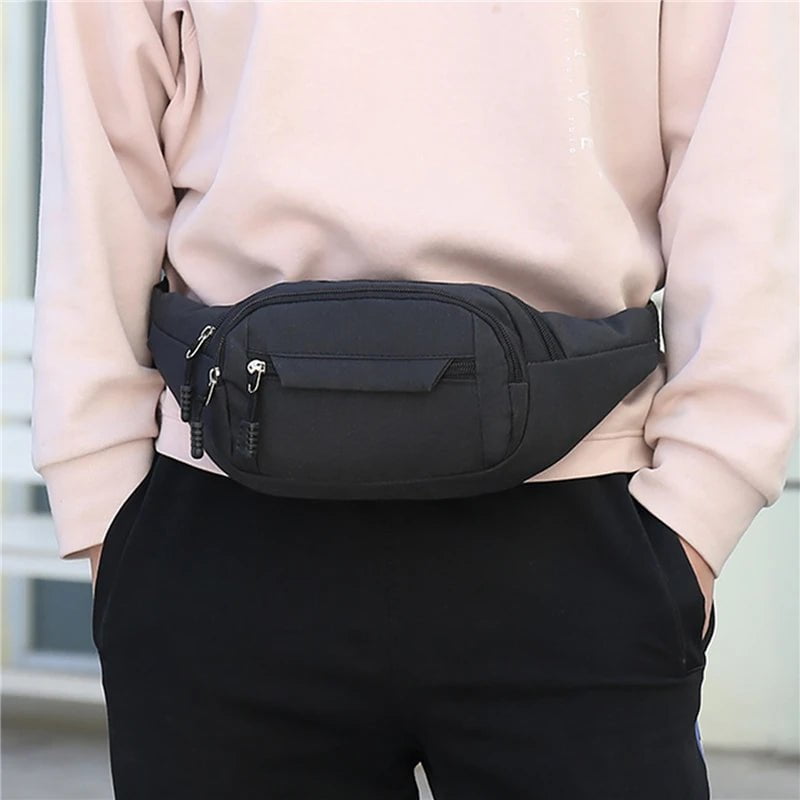 Storazone Men's Breast Package Waterproof Outdoor Sports Bag Canvas Pouch Korean-style Waist Bag Fanny Pouch Crossbody Male Banana Bag