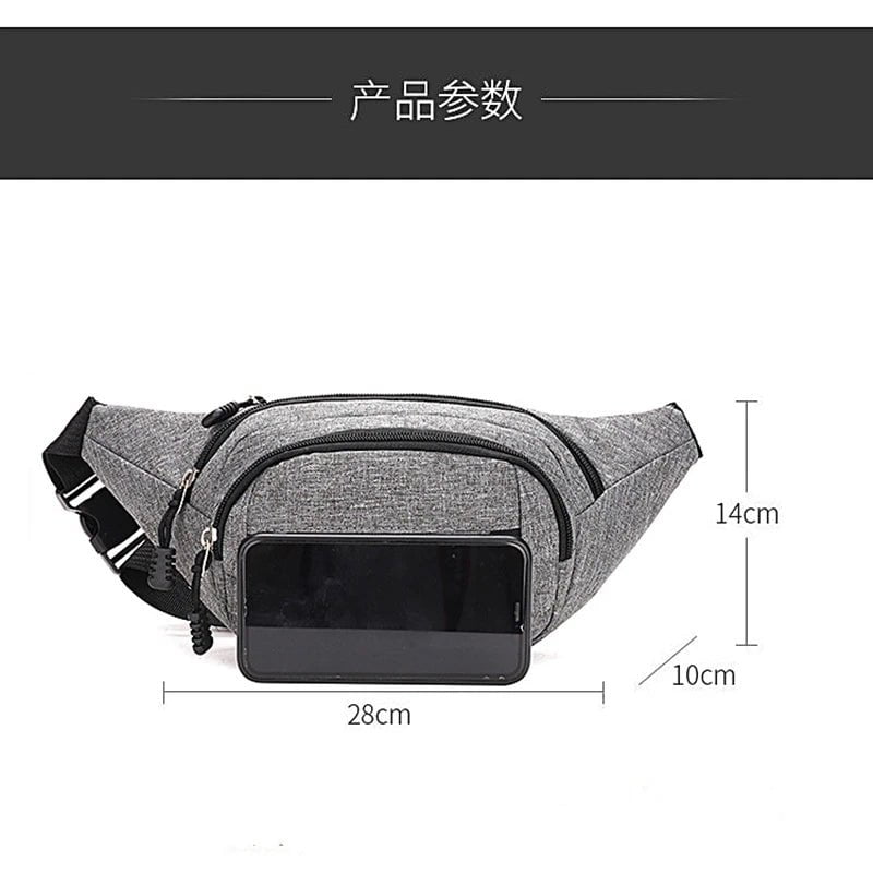 Storazone Men's Breast Package Waterproof Outdoor Sports Bag Canvas Pouch Korean-style Waist Bag Fanny Pouch Crossbody Male Banana Bag