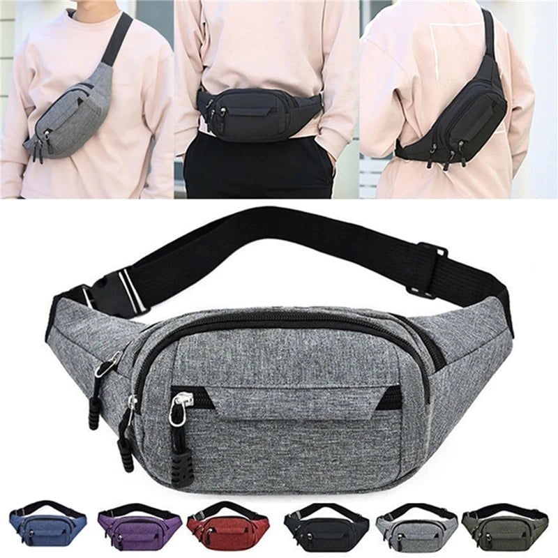 Storazone Men's Breast Package Waterproof Outdoor Sports Bag Canvas Pouch Korean-style Waist Bag Fanny Pouch Crossbody Male Banana Bag