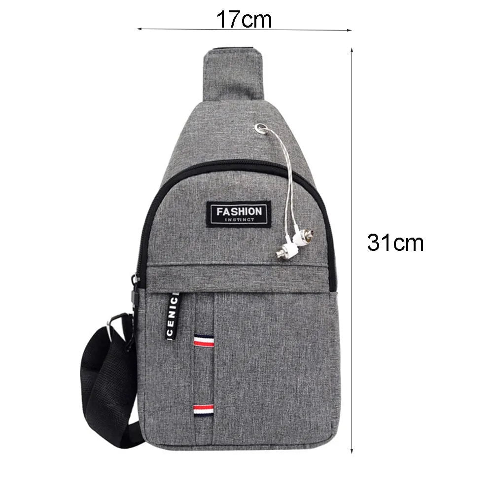 Storazone Men's Chest Bag New Fashion Korean-Style Casual Sports Water-Proof Shoulder Crossbody Bag Cross Body Chest Bag for Men