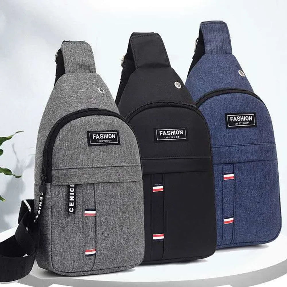 Storazone Men's Chest Bag New Fashion Korean-Style Casual Sports Water-Proof Shoulder Crossbody Bag Cross Body Chest Bag for Men