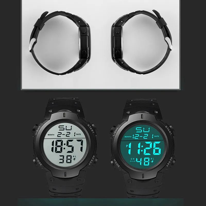 Storazone Men Sport LED Watches Top Brand Men Digital Clock Multi-Functional Rubber Man Fitnes Athlete Timekeeping Electronic Watch Reloj