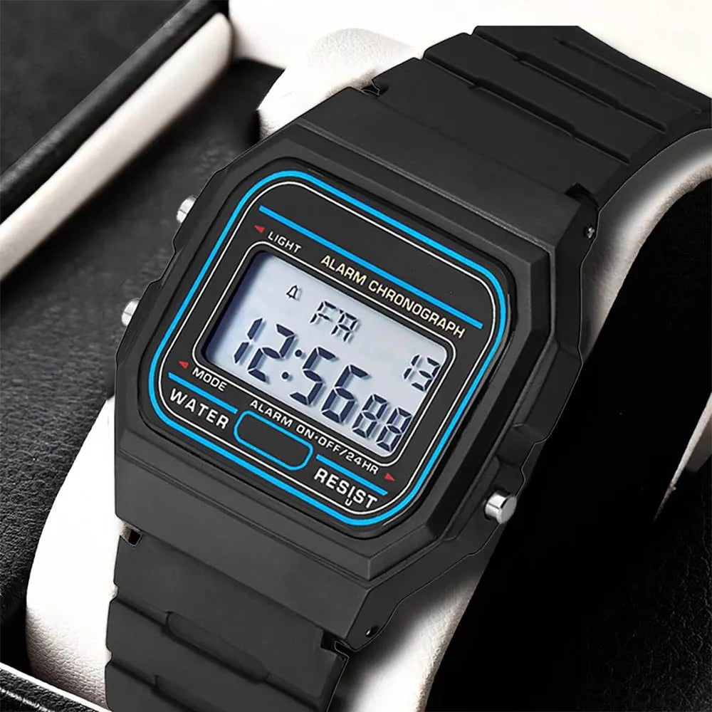 Storazone Men Watch Fashion LED Digital Watches Man Sports Military Wristwatches Vintage Silicone Wristband Electronic Clock Reloj Hombre