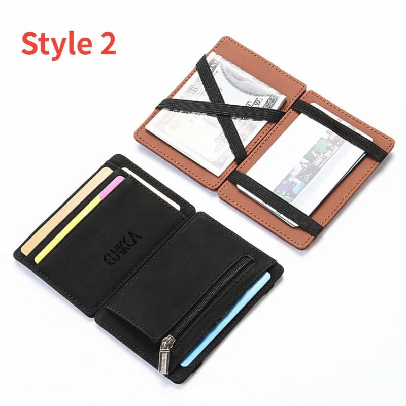 Storazone Men/Women Fashion Wallet ID/credit Card Holder Wallet for Men Multi-Card BagHolder Two Fold Small Wallet Black/gray Coin Purse