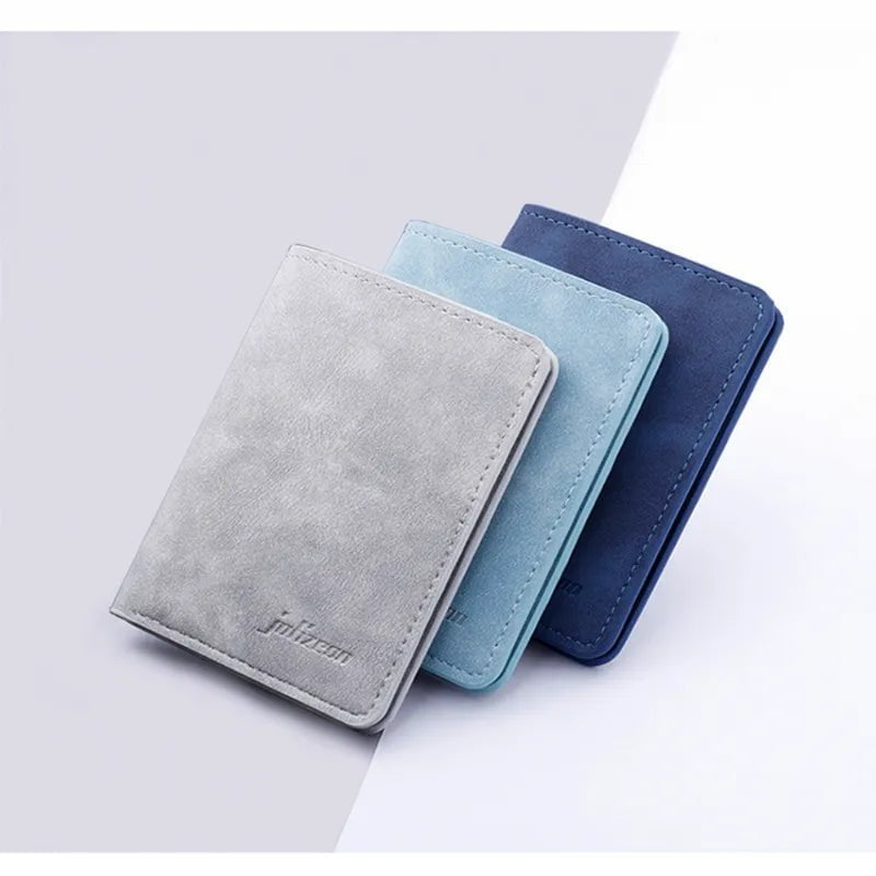 Storazone Men/Women Fashion Wallet ID/credit Card Holder Wallet for Men Multi-Card BagHolder Two Fold Small Wallet Black/gray Coin Purse