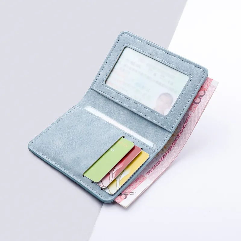 Storazone Men/Women Fashion Wallet ID/credit Card Holder Wallet for Men Multi-Card BagHolder Two Fold Small Wallet Black/gray Coin Purse