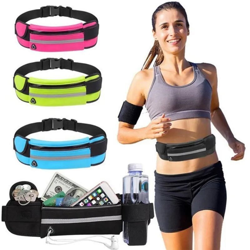 Storazone Men Women Waistbag Marathon Running Outdoor Riding Fitness With Water Bottle Waterproof Phone Sport Male Female Belt Waist Bags