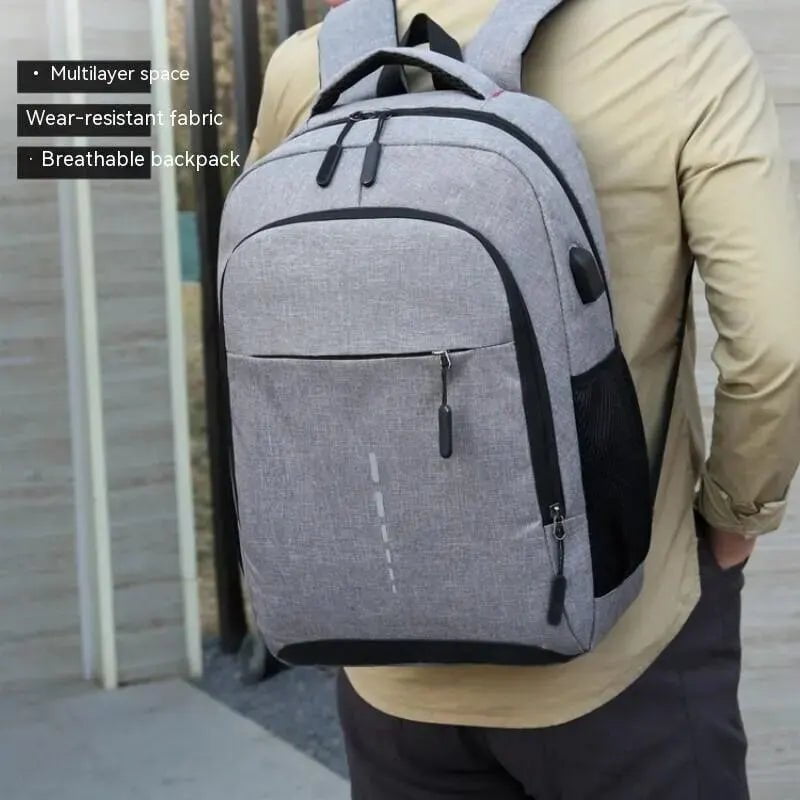 Storazone Mens BackPack LargeCapacity Simple Fashion Travel Female Student ComputerBag