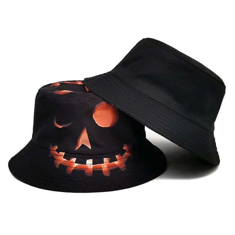 STORAZONE Mens Collections 1 Style / M Halloween Hats Creative Cartoon Pumpkin Grimace Printed Sun-shade Fisherman Hat